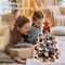 2ft Tabletop Christmas Tree with Light Artificial Small Mini Christmas Decoration with Flocked Snow; Exquisite Decor & Xmas Ornaments for Table Top for Home & Office RT